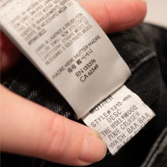 Mother The Hollywood Pixie Cruiser Flare Jeans Baa Baa Black Sheep SZ 28 - Picture 8 of 8